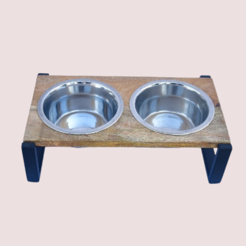 Tahura TAH 1010 Double Diner with Side Frame - Stylish and Functional Pet Dining