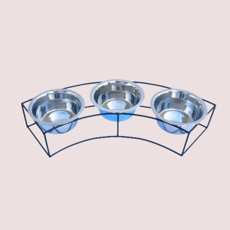 Tahura TAH 2012 Triple Iron Diner - Multi-Bowl Dining Solution for Pets