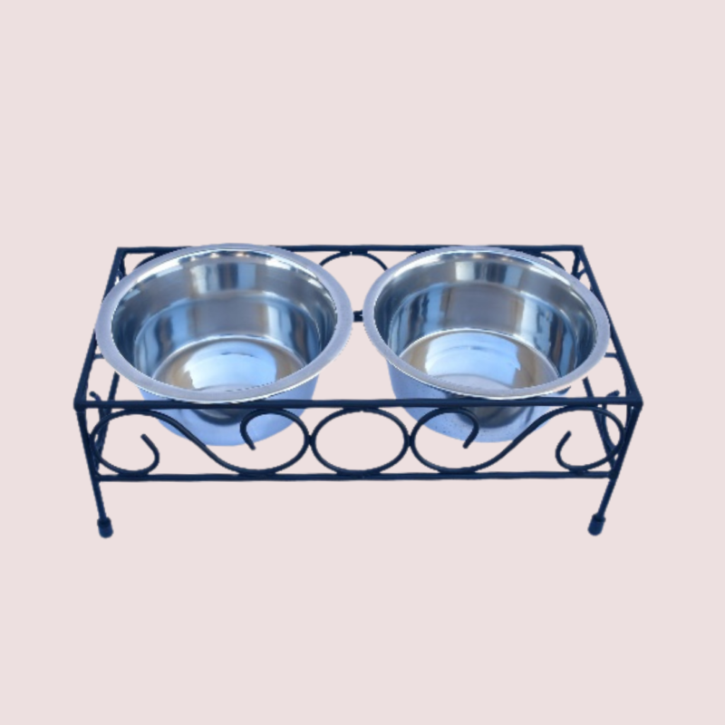 Tahura TAH 2013 Wrought Wire Double Diner - Stylish Dining Solution for Pets