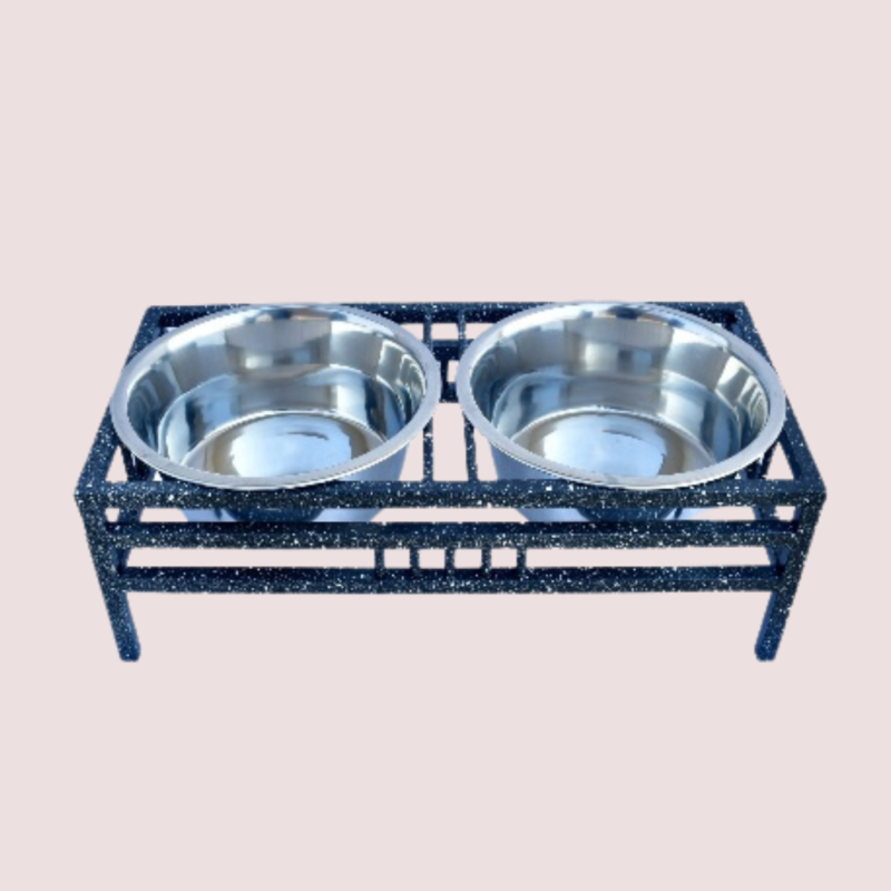 Tahura TAH 2016 Sparkle Color Iron Double Diner - Glamorous Dining Solution for Pets