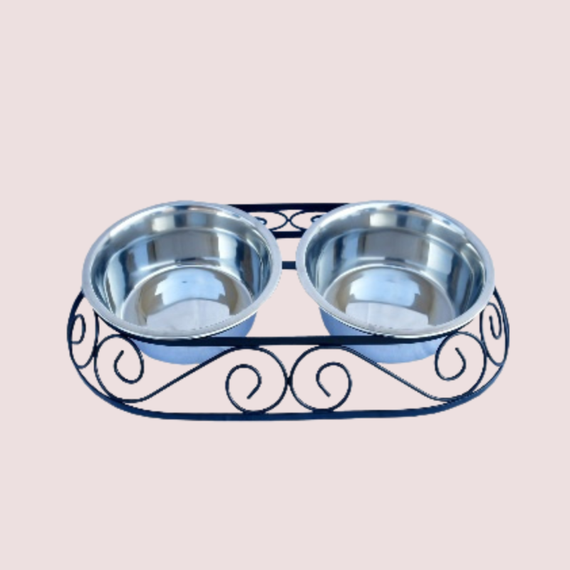 Tahura TAH 2018 Round Metal Double Diner - Classic Dining Solution for Pets