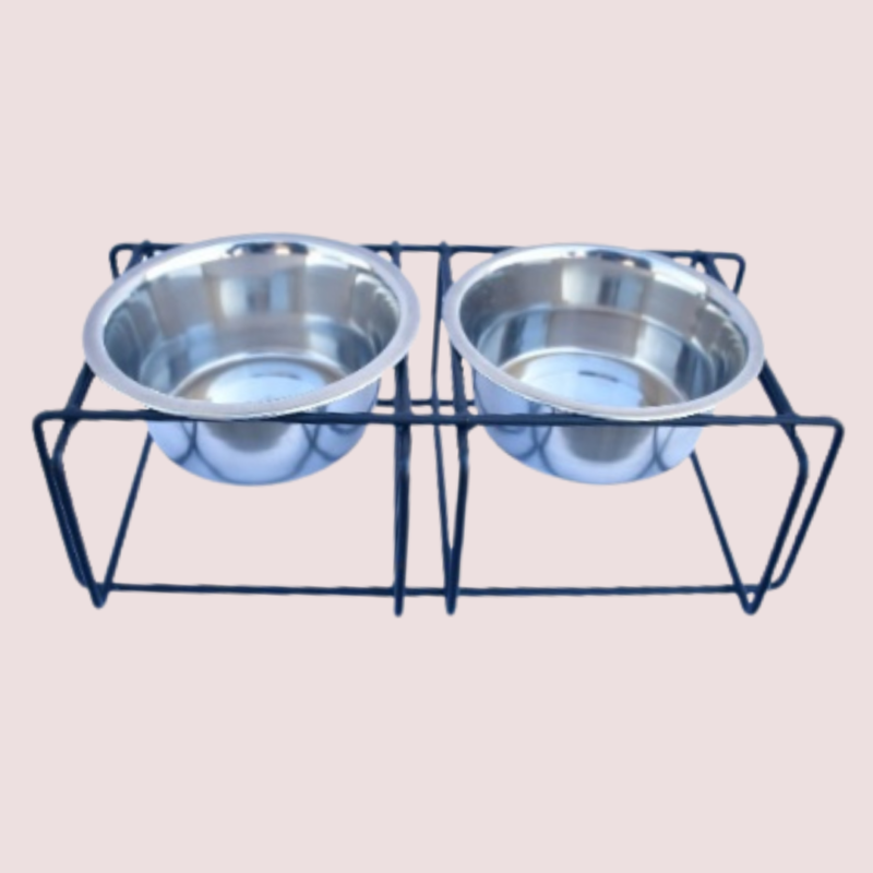 Tahura TAH 2020 Square Wire Double Diner - Modern and Functional Dining Solution for Pets