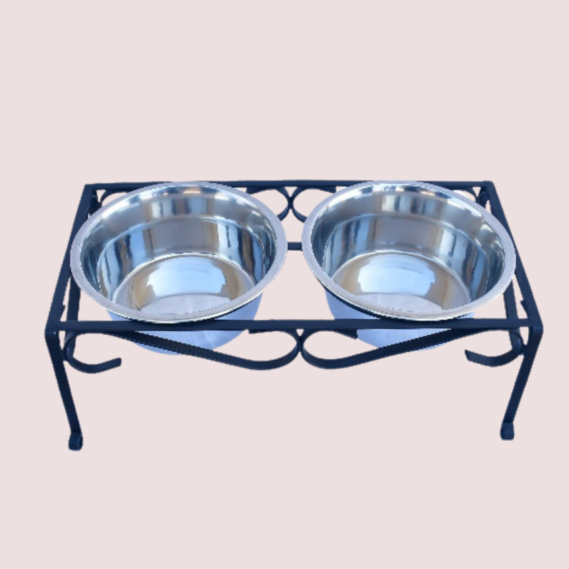 Tahura TAH 2005 Wrought Iron Double Diner - Classic Dining Solution for Pets