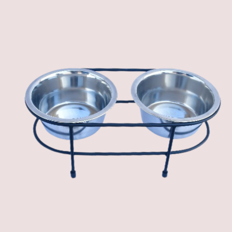 Tahura TAH 2006 Oval Shape Iron Double Diner - Elegant Dining Solution for Pets