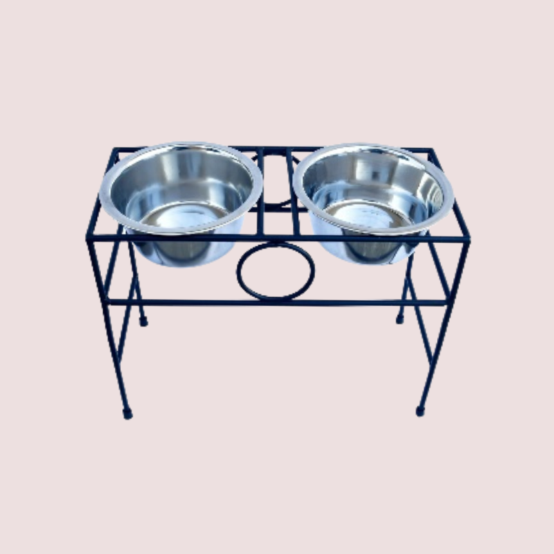 Tahura TAH 2015 Long Height Iron Double Diner - Elevated Dining Solution for Pets